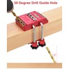 BOXmime Angle Drill Guide Jig for Straight Hole,30°/45°/90° Angled Hole.Aluminium