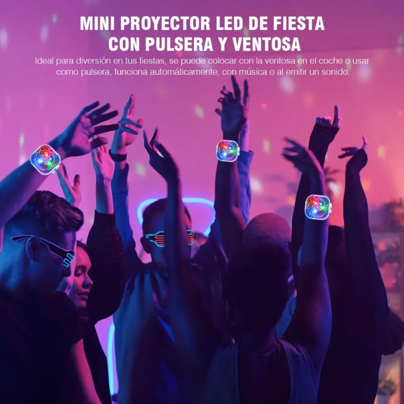 Pulseras LED Audiorítmicas Trixter de 10 Pz Para Eventos y