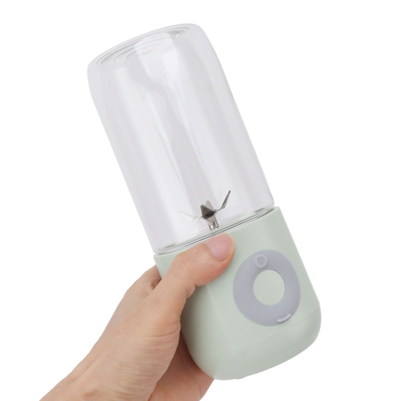 Electric USB Juicer Blender Green 6 Leaf Blades 1300mAh 500ml