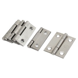 IIVVERR Cupboard Showcase Door Toolbox Iron pipe tube Hinge Silver Gray 1.5" Long 6pcs (Caja de herramientas de la puerta de la vitrina del armario Hierro But Bisagra Gris plateado 1.5' 'Largo 6pcs