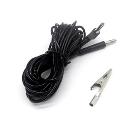 ESD Grounding Cable with Alligator Clip 16.5 Feet - FEITA Ground Cable Cord Clip Fabrics, Plug into Your Outlet Ground