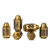 CRITALLIC Bullet Metal Dice Set 6 Pieces D6 Dices, Metal