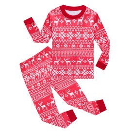 Little Milo Girls Pajamas Christmas 100% Cotton Toddler Pjs for Kids Girls Children Long Sleeve Sleepwear Sets