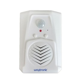 waytronic Replaceable Voice PIR Infrared Motion Sensor Activated Welcome Doorbell for Shop Store Christmas MP3 Audio Files to Play Speech，Sound Player Speaker with USB Cable(White)