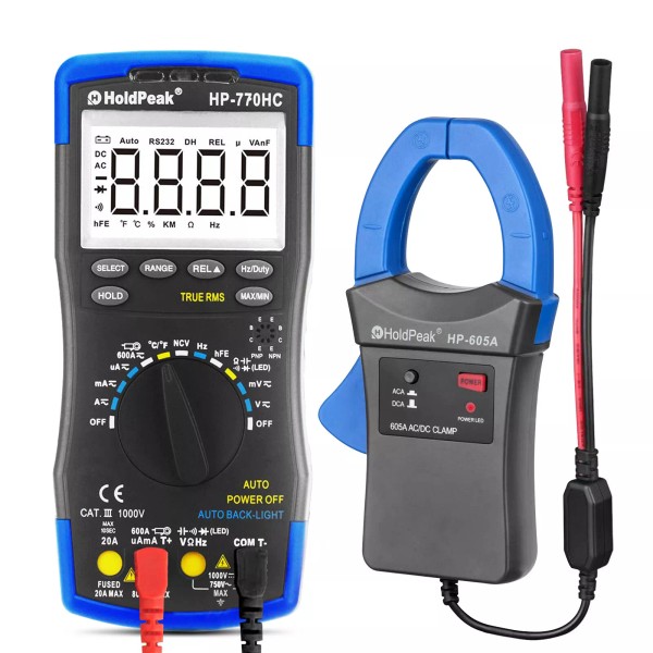 HolaPeak TRMS Digital Multimeter AC/DC Current Voltmeter Amp Ohm 6000Counts