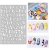 LANODO 8 Pcs Nail Stickers Alphabet 3D English Arabic Numerals