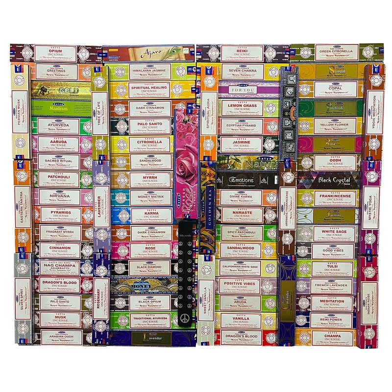 Satya Incense Sticks Variety Pack of 12 Randomly Selected Fragrances