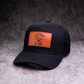 KOLWOVEN Best Dad by Par Golf Hat, Gifts for Men, Perfect for Father’s Day, Birthday, or Dad Gifts from Daughter and Son (US, Alpha, One Size, Best Dad by Par - Black)