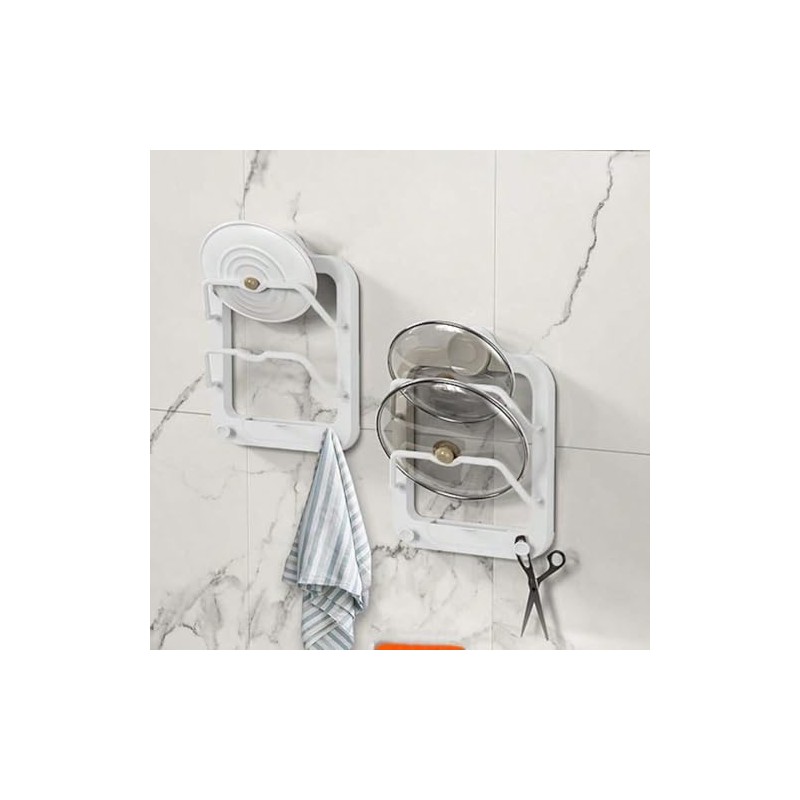 Cabinet Door Pot Lid Holder, Wall Mounted Pot Lid Rack,