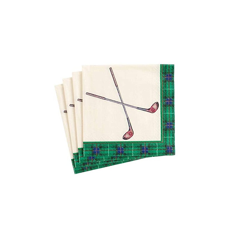 Caspari Golfing Paper Cocktail Napkins - 20 Per Package