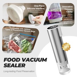 Handheld Vacuum Sealer for Food Fresh & Storage Compact Vacuum Sealer Machine Portable and Rechargeable(20 Reusable Vacuum Seal Bags)