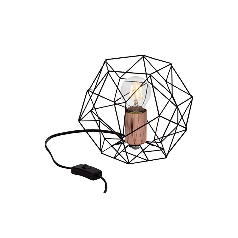 BRILLIANT Lamp Synergy Table Lamp Black/Copper | 1x A60, E27,