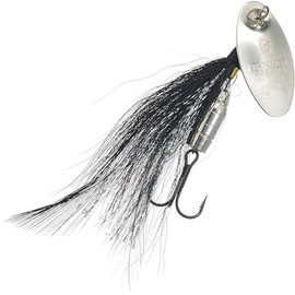 Panther Martin PMSS_9_SB Barrel Body SonicStreamer Spinners Fishing Lure - Silver/Black - 9 (3/8 oz)