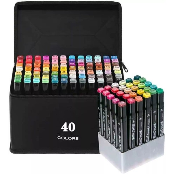 Touchmark Marker pen Illustration pen 40 colors 2 types of bold pen ...