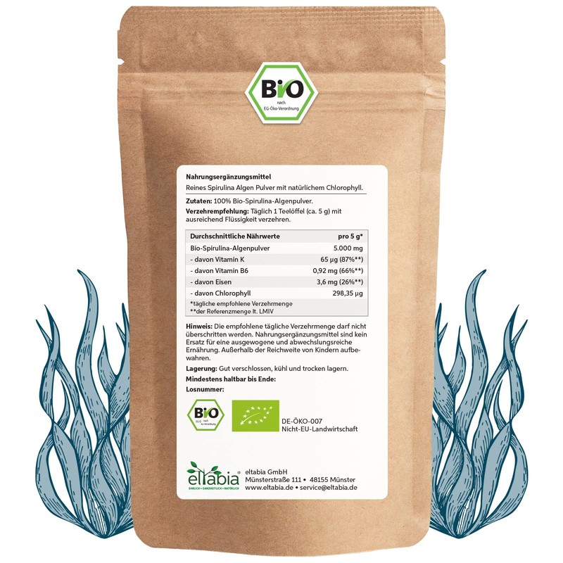 Organic Spirulina Powder 200 g | Premium Raw Food Quality