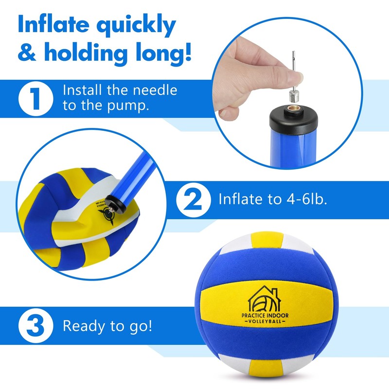 Soft Indoor Volleyballs for Practicing Inside House Silent Pain-free