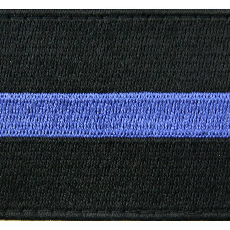 Thin Blue Line Patch Embroidered Tactical Applique Army Morale Hook