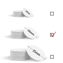100pack Timeskey NFC Cards NFC Tags NTAG215 White NFC Round Cards （30mm 1.18 inch）, NFC Tags Suitable for All Phones That Support NFC, 100% Compatible with Amiibo and TagMo