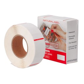 NATURALABEL 1“ x 2” Removable Sticker Waterproof Freezer Food Labels Pack of 500