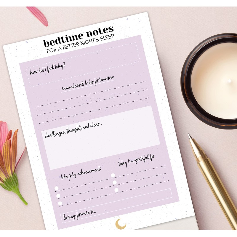 A6 Mini Bedtime Notepad Self Care Gifts For Women Sleep