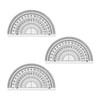 Tabanzhe Plastic Protractor-3PCS 180 Degrees Math Protractor 4 Inches Clear