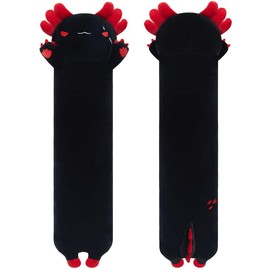 Chubbyjoy Axolotl Plush Toy, Cute Axolotl Stuffed Animal Soft Long Plushie Body Pillow for Girls and Boys Adults Gifts, 20", Black