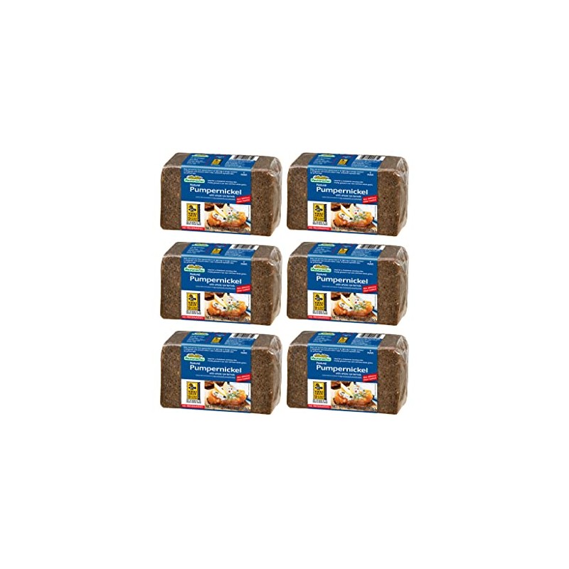 Mestemacher Whole Grain Bread (Pumpernickel, 17.6 oz, pack of 6)