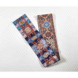 Streets Ahead Dollhouse Stair Runner Carpet 19.75" x 2" Beige Rust 1:12 Scale Miniature