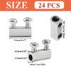 Biaungdo 24 Pcs Stainless Steel Wire Rope Cable Clamp, Adjustable