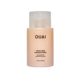 OUAI Thick Shampoo Travel Size - Moisturising Shampoo + Keratin, Marshmallow Root, Shea Butter & Avocado Oil for Thick Hair - Strengthens, Hydrates - Paraben, Phthalate, Sulfate Free Shampoo - 89ml