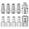 Spurtar Compressed Air Coupling 1/4 Inch Pneumatic Connections, Pack of