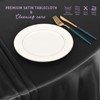 Lumaycens 10 Packs Satin Tablecloth 120 Inch Black Round Table