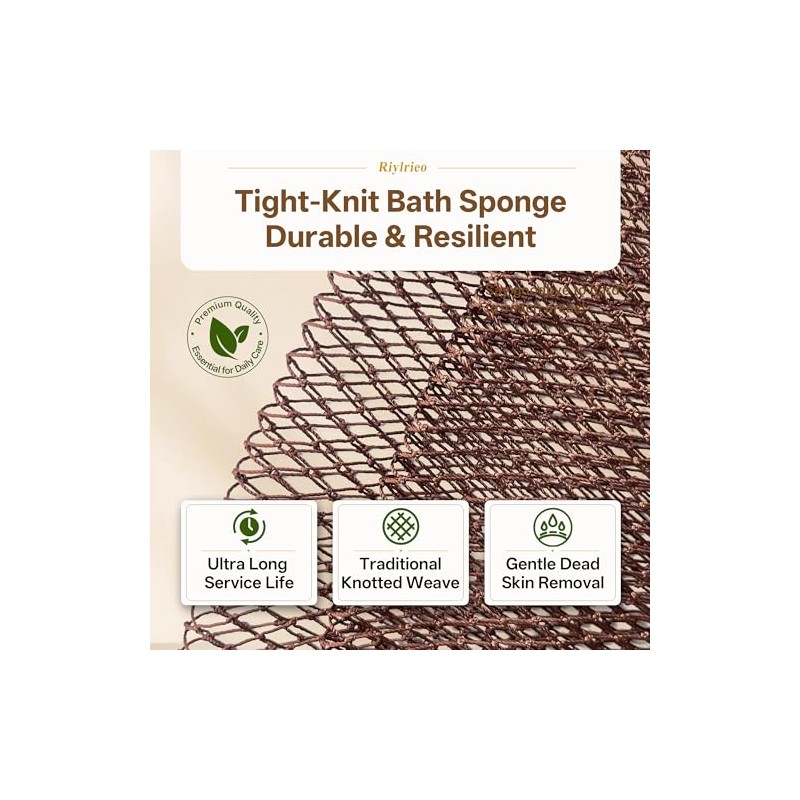 Esponja de red africana para la ducha, 2 esponjas exfoliantes