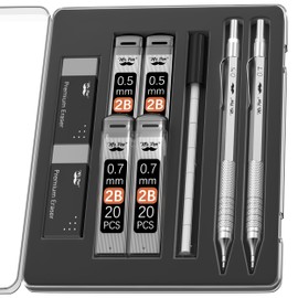 Mr. Pen- Metal Mechanical Pencil Set, 2 Sizes, 0.5 & 0.7mm, Mechanical Pencils, Sketching Pencils, Drafting Pencil, Mechanical Pencil Metal, Lead Pencils, Mechanical Pencil Set