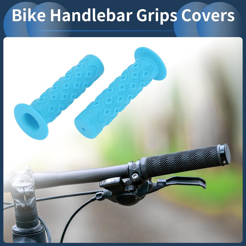 INFINAUTO Bike Handlebar Grips Covers, 120mm Bicycle End Grips Protector