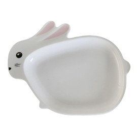 YBK Tech Cute Ceramic Rabbit Plate for Easter or Daily Use (8.5 Inches)