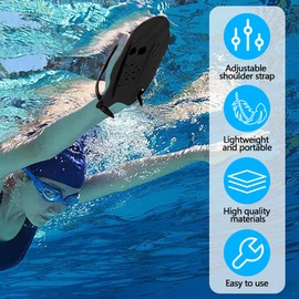 Udbrud Hand Paddle for Swimming, 1 Pair Swimming Paddles Hand Paddle with Adjustable Straps Pool Exercise Equipment for Swimming Training Accessories for Adults, Children, Unisex