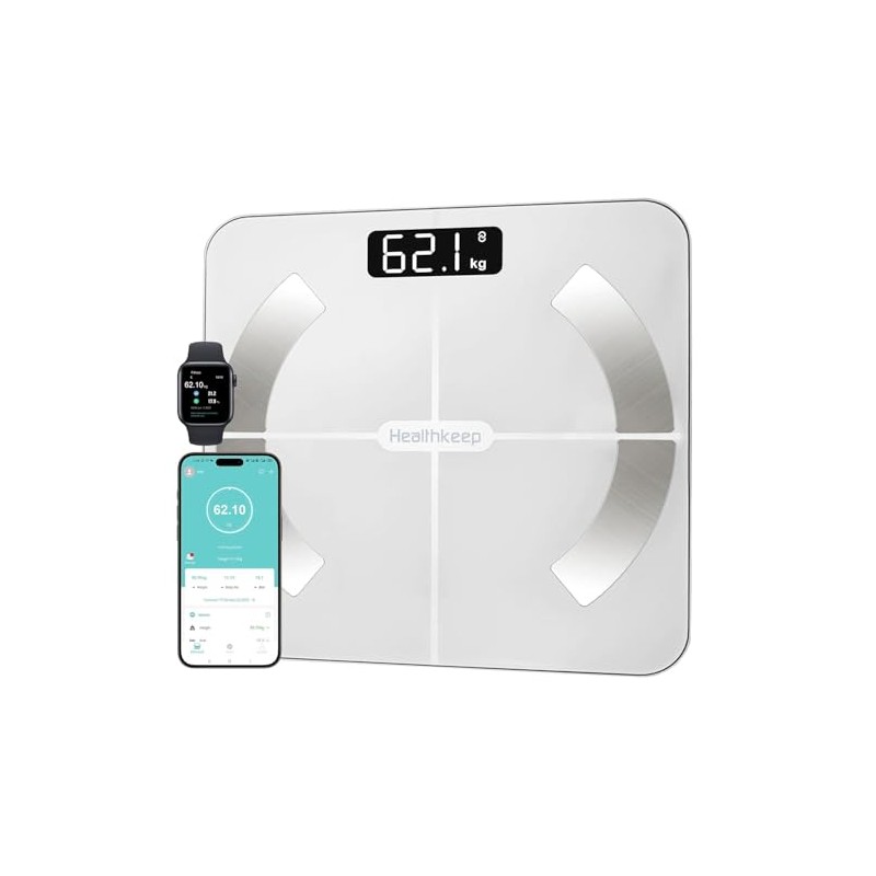 Healthkeep Smart Body Fat Scale with 13 Body Composition Metrics,