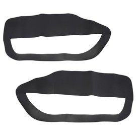 GRAND ORANGE 2pcs Leather Door Panel Insert Card Cover Kit Compatible with 2005-2009 Ford Mustang (Black)