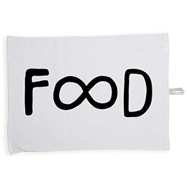 Hippowarehouse food infinity Tea Towel Eco Printed Dish Cloth Kitchen accessory 50cmx70cm 100% Cotton