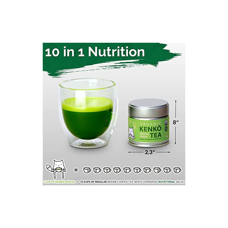 Kenko Organic Ceremonial Grade Matcha Green Tea Powder - 1