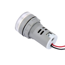 0-100A Round Clear LED Digital Display Current Meter Ammeter Compact Stable AC Signal Indicator Light (White)