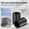 Screw Drive Coupler for Garage Door Opener - Compatible with