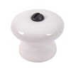 VAN DYKE'S RESTORERS White Porcelain 1 1/4 Inch Knob with Top Screw