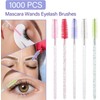 Tbestmax 1000 Varitas de Mascara Desechables Cepillos de Pestañas Spoolies