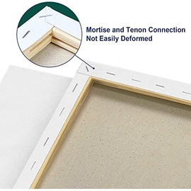 Stretched Canvases for Painting 30x30 Inch 2-Pack, 12.3 oz Triple Primed Acid-Free 100% Cotton Blank Canvas, Art Canvases for Oil Paint Acrylics Pouring & Wet Art Media, Pour Painting