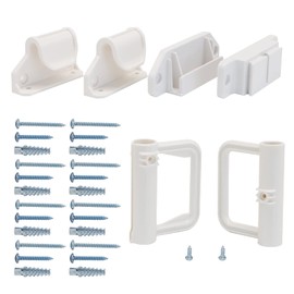 Retractable Mesh Baby Gate Parts (White) Drilling Installation Retractable Pet Gate Replacement Hardware Full Set Retractable Baby Gate Hardware Kit Compatible BETERTEK Retractable Mesh Gate
