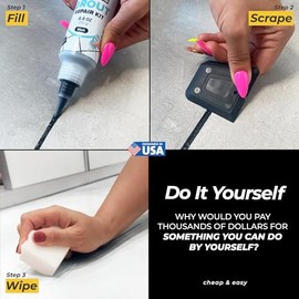 PentaUSA Tile Grout Repair Kit Black - Premixed Acrylic Sanded Grout Filler for Bathroom Shower Kitchen Floor, Waterproof Grout Restore Tube, Fast Drying, Fills Cracks & Gaps (8.8oz / 250gr)