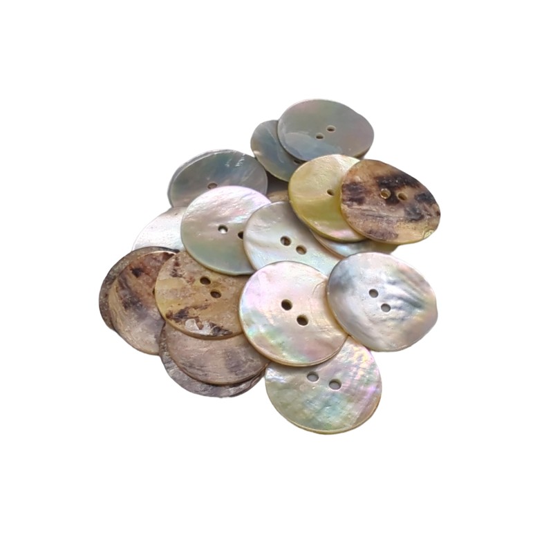 Akoya Natural Shell Buttons in Mother of Pearl Various Sizes