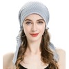 ZLYC Women's Chemo Turban Hat, Pre-Tied Headscarf, Head Wraps, Lightweight